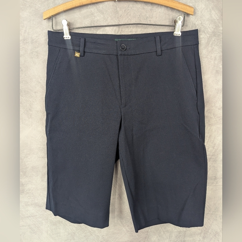 Lauren Ralph Lauren Size 6 Navy Blue Dress Shorts With Side & Back Pockets